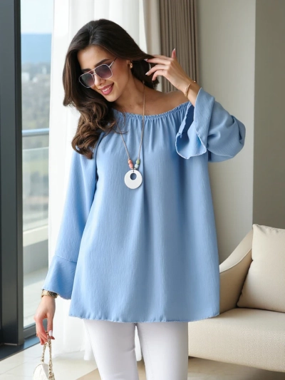 Chemisier Royalfashion pour femme inspiré du style espagnol avec volants