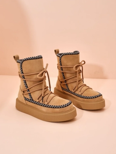 Bottes de neige à lacets Royalfashion pour femmes Siozi