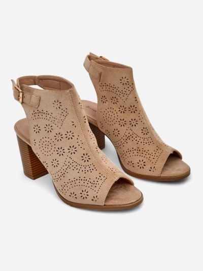 Royalfashion Sandales à talon bloc découpé pour femmes Abetle