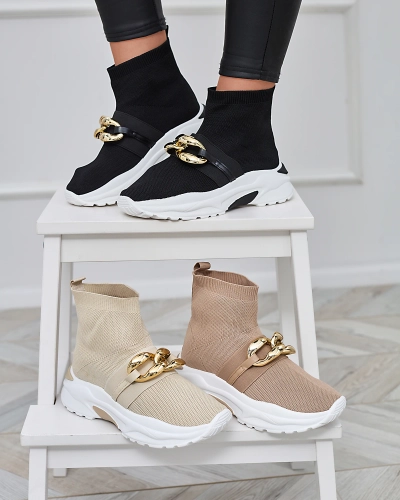 High Deveris Baskets noires pour femmes - Chaussures