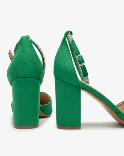 Royalfashion Vert Escarpins en zircone pour femme Britica