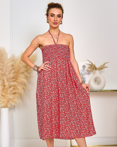 Royalfashion Robe midi à fleurs pour femme