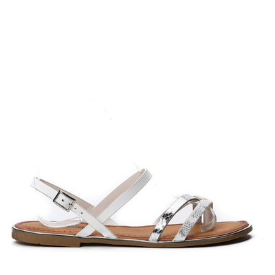 Białe sandałki japonki - Obuwie