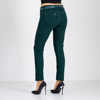 Pantalon taille basse vert pour femme - Vêtements
