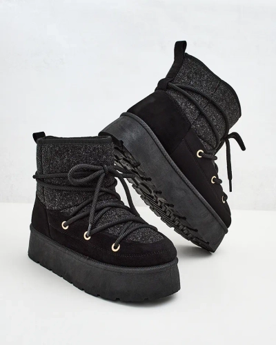 Royalfashion Bottes de neige Filori à lacets pour femmes