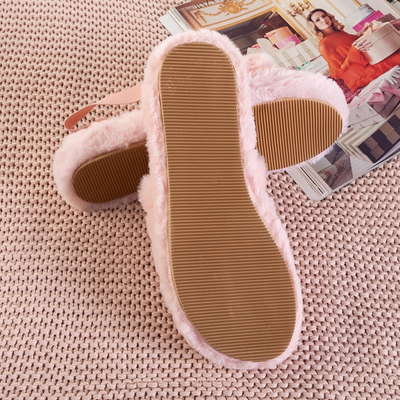 Chaussons en fourrure femme Fornaxa rose clair - Chaussures