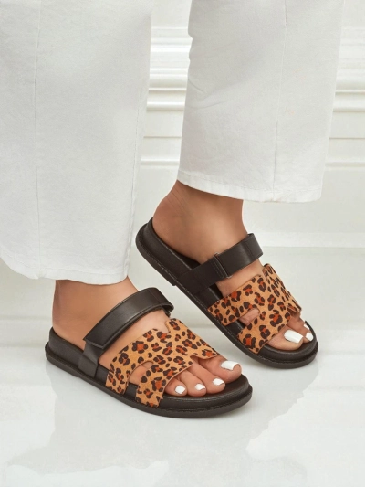 Royalfashion Chaussons pour femmes en cuir écologique FlexiComfi