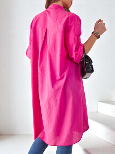 Chemise longue oversized en coton pour femmes Royalfashion