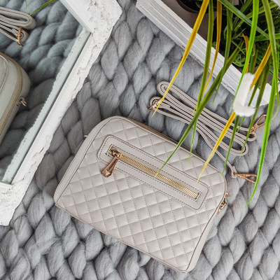 Sac à bandoulière matelassé gris - Sacs à main 1