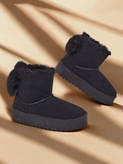 Royalfashion Bottes femmes a'la snow boots en noir Goroggo