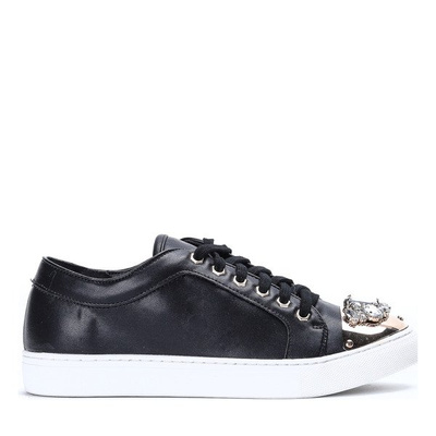 Sneakers noires avec zircone cubique sur la pointe Lilly - Footwear