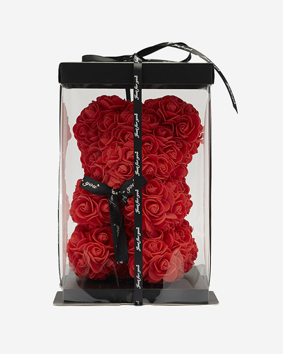 Ours rouge avec roses - Accessoires