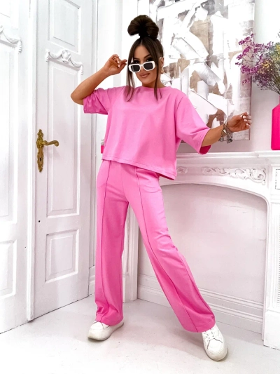 Ensemble en coton Royalfashion pour femmes avec pantalons évasés
