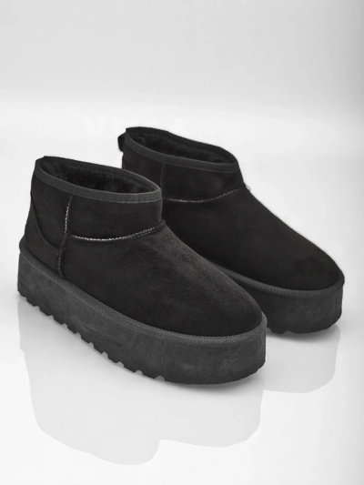 Royalfashion Bottes de neige a'la à plateforme pour femme en noir Dagodo