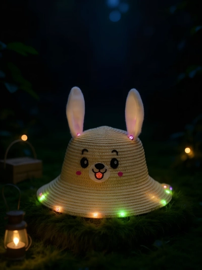 Chapeau de paille pour enfants Royalfashion Chapeau Glow Puppy