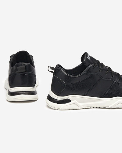 OUTLET Chaussures de sport en cuir écologique pour hommes en noir Frossg- Footwear