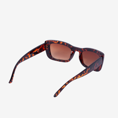 Lunettes de soleil slim femme marron imprimé léopard - Accessoires