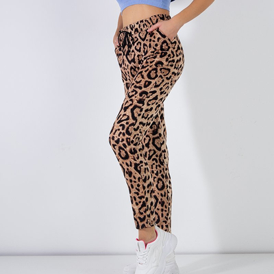 Pantalon panthère marron femme - Vêtements