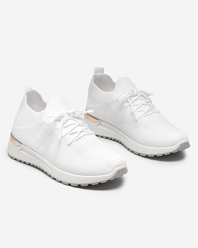 Chaussures de sport pour femmes en tissu blanc Ferroni - Chaussures
