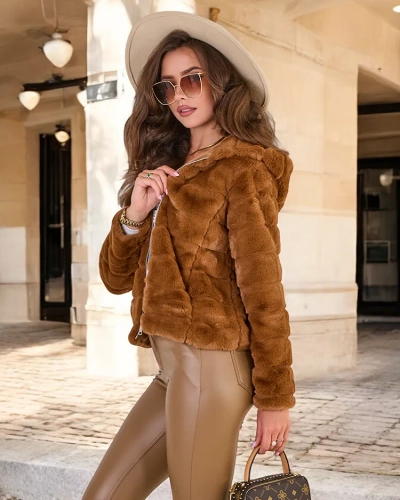 Royalfashion Veste femme imitation fourrure