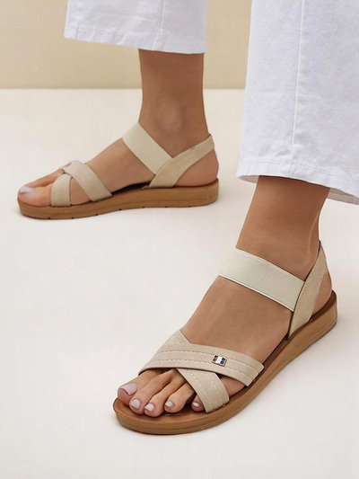 Royalfashion Sandales pour femmes avec élastique Zerefis