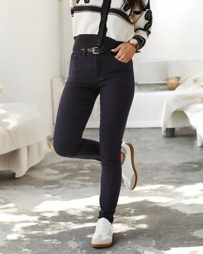 Royalfashion Jean skinny en coton pour femmes