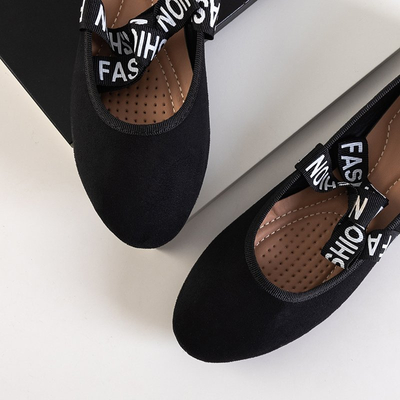 Ballerines femme éco-suède noir Cybele - Chaussures