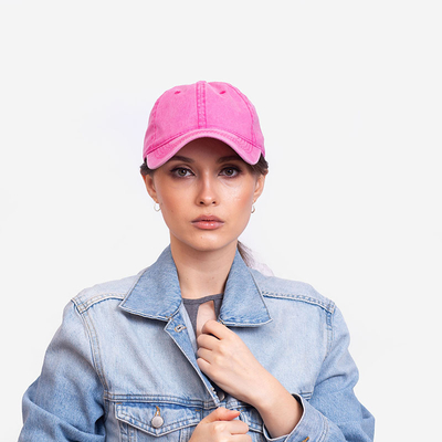 Casquette denim fuchsia femme - Accessoires