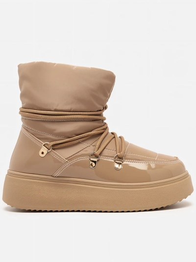 Royalfashion Bottes de neige à enfiler pour femme de couleur marron Dabenda
