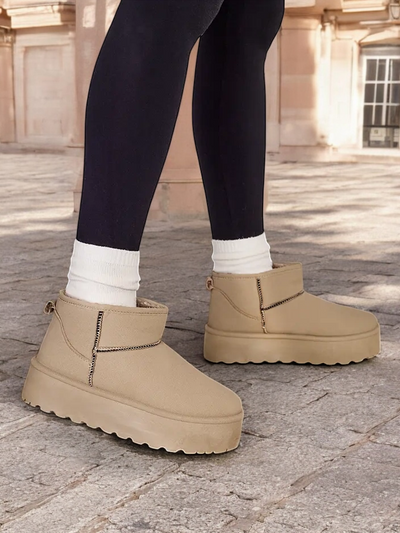 Royalfashion Bottines courtes bottes de neige pour femmes Wiebi