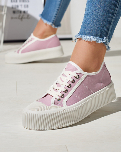 Baskets violettes pour femmes sur une semelle solide Ozerika - Chaussures