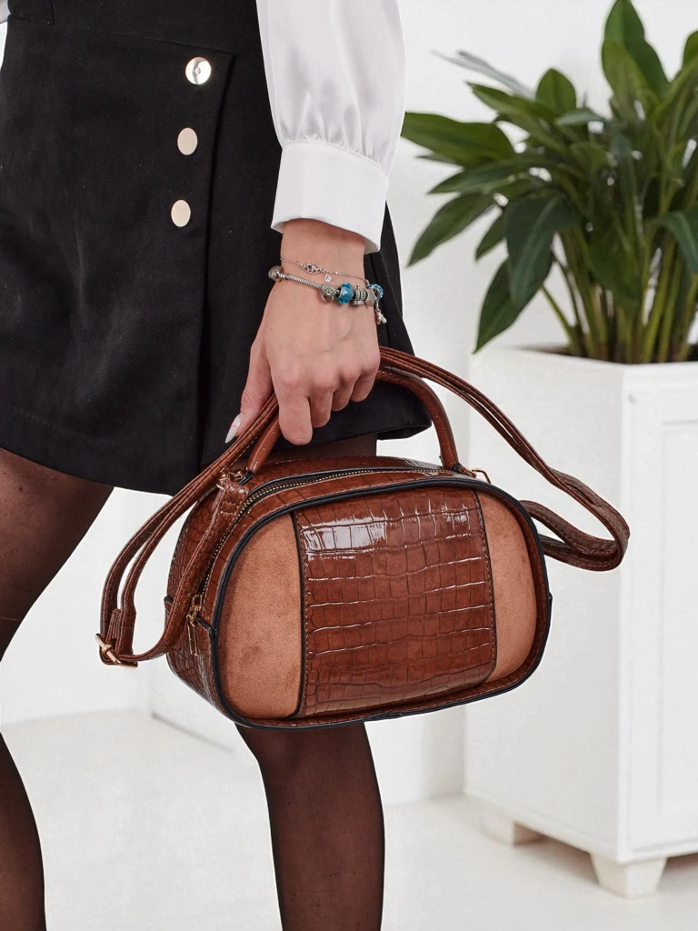 Petit sac à main pour femme en cuir écologique verni Lunar Space