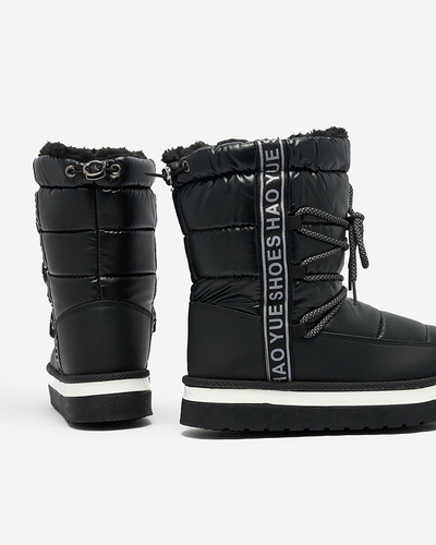 Royalfashion Noir Bottes de neige pour femmes Gepanden