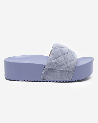 OUTLET Sandales matelassées bleues pour femmes sur la plateforme Koriner - Footwear
