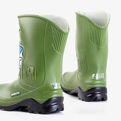 Bottes de pluie pour enfants Happy Baby vertes et noires - Footwear