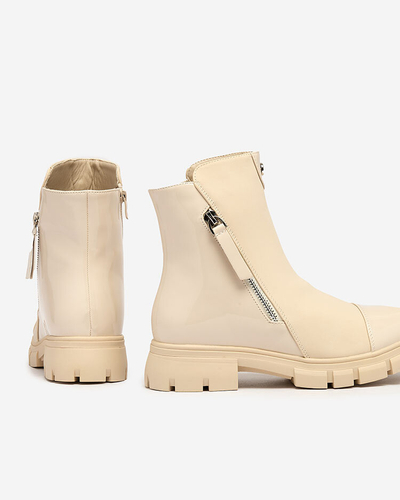 Royalfashion Beige mat bottes pour femmes Hedaheh