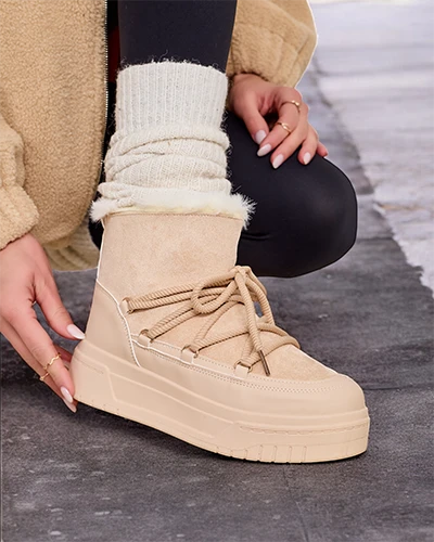 Bottes de neige à lacets pour femmes Royalfashion Moniuc