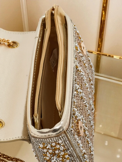 Sac à main doré Elegancia Fiori