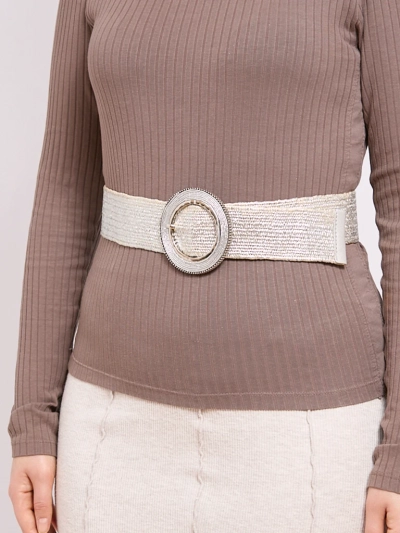 Ceinture large tressée pour femme