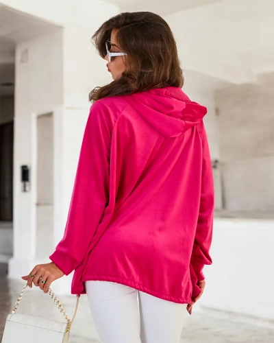 Royalfashion Sweat à capuche dézippée pour femme