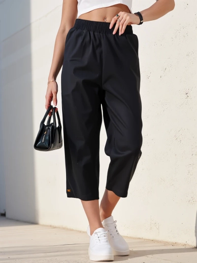 Pantalons droits en tissu Royalfashion pour femmes 7/8