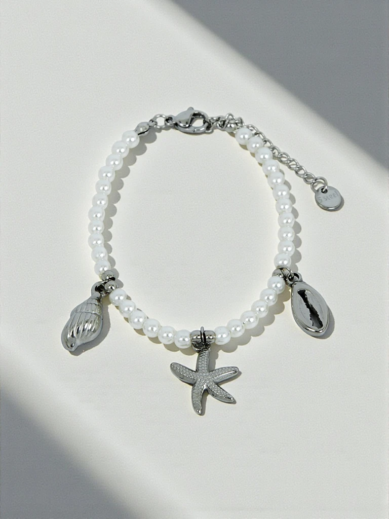 Bracelet Poseidon Mare Stella avec Motifs Marins et perles