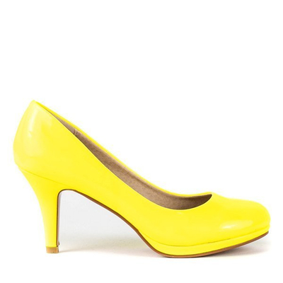 Escarpins jaune fluo sur un talon supérieur Luminosité - Chaussures 1