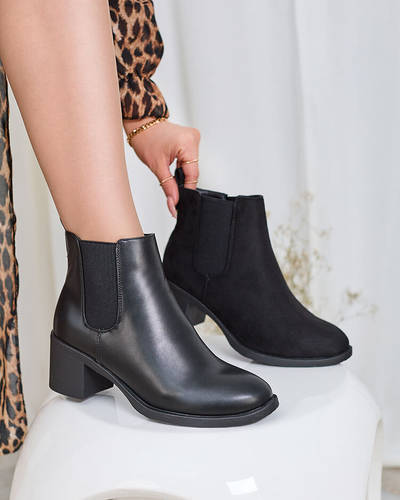 Royalfashion Bottes noires pour femme sur tige Nanhelyna