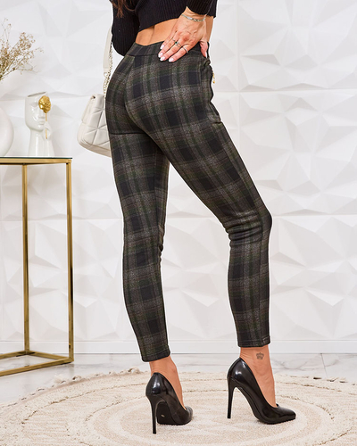 Royalfashion Pantalon teggings à carreaux isolé pour femme