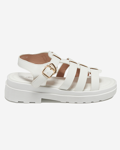 OUTLET Sandales blanches pour femme sur une semelle plus épaisse Gacino - Footwear