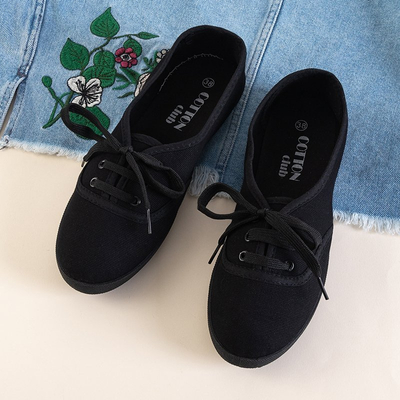 Baskets noires pour femmes avec laçage Ramonda - Footwear