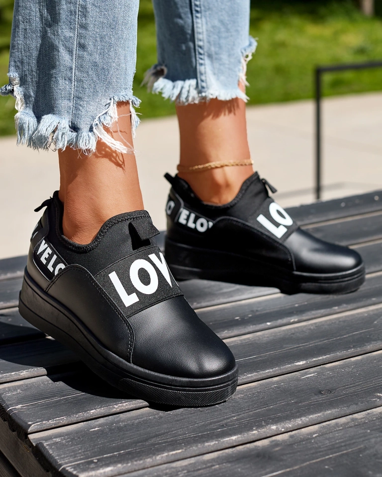 Chaussures de sport noires à ancre cachée pour femmes Dasesa- Footwear