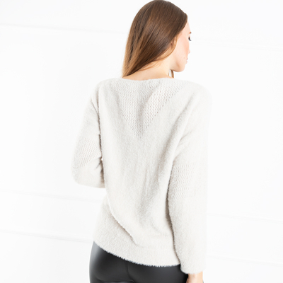 Pull oversize beige classique - Vêtements