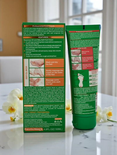 Crème pour les pieds et talons secs, fortement hydratante et régénérante